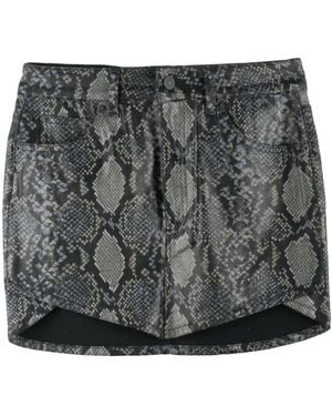 Dondup Rokken ,Zwart ,Katoen Asymmetrische Minirok Met Ritszakken