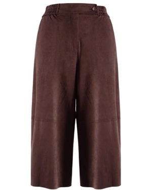 Nenette Cropped Trousers - Marrone
