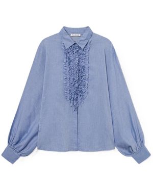 SOSUE Antonia Ruffle Blouse - Blauw