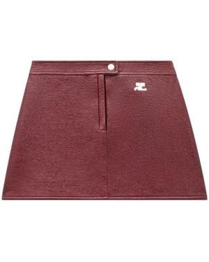 Courreges Reedition Vinyl Minirock - Rot