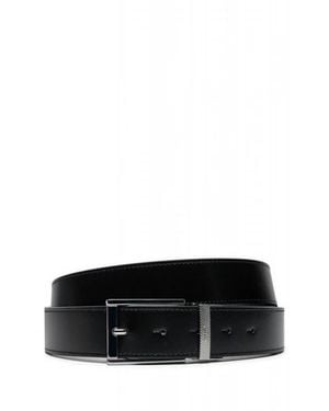 HUGO Accessoires ,Zwart ,Leer Leren Riem