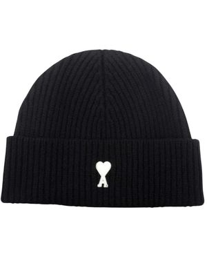 Ami Paris Ami De Coeur Beanie - Schwarz
