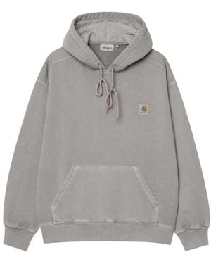 Carhartt Hoodies & Sweatvesten ,Grijs ,Katoen Nelson Hoodie