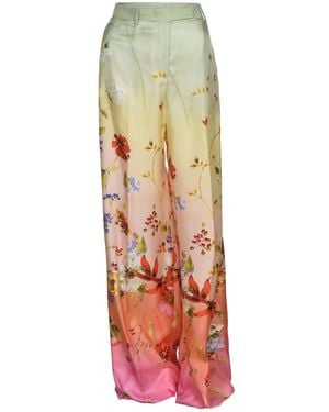 Roberto Cavalli Wide Trousers - Multicolour