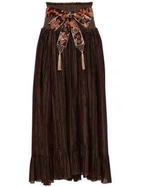 Zimmermann Midi Skirts - Marrón