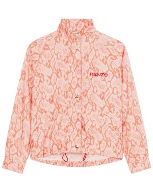 KENZO Python-Pattern Zip Jacket - Roze