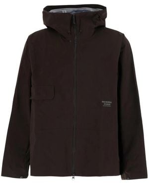 Pas Normal Studios Fitness ,Bruin ,Nylon Off-Race 3L Shell Jacket - Zwart