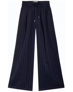 Ermanno Scervino Broeken ,Blauw ,Polyester Wijde Broek