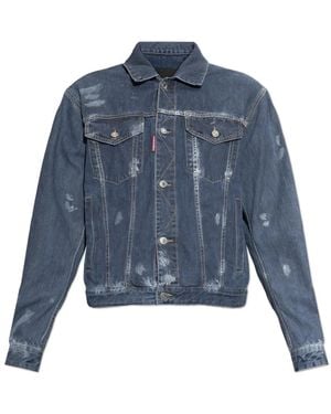 DSquared² Vintage-Effect Spijkerjack - Blauw
