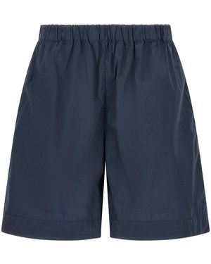 Xacus Carlotta Baumwoll-Bermuda-Shorts - Blau