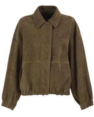 Brunello Cucinelli Leather Jackets - Vert