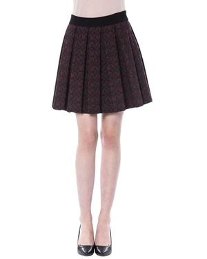 Byblos Falda corta tulipán marrón diseño elegante - Negro