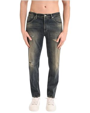 Dondup Jeans ,Blauw ,Katoen Brighton Carrot-Cut Jeans - Grijs