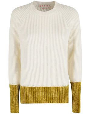 Marni Round-Neck Knitwear - White