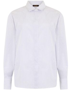 Moorer Elise Katoenen Blouse - Wit