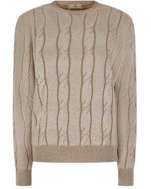 Panicale Round-Neck Knitwear - Marrone