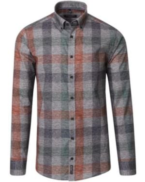 CASA MODA Herren Einfarbiges Hemd - Blau