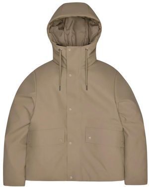 Rains Jassen ,Leer Nome Short Parka - Naturel
