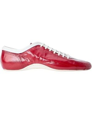 Dries Van Noten Schnürsneakers Aus Leder - Pink