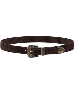 Alberto Luti Accessoires ,Bruin ,Suède 696/35 Suède Riem