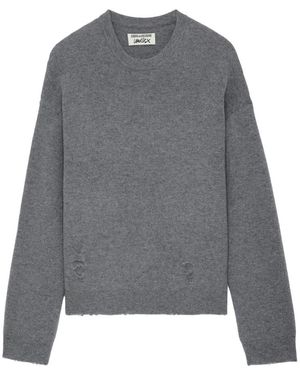 Zadig & Voltaire Truien & Vesten ,Grijs ,Round-Neck Truien