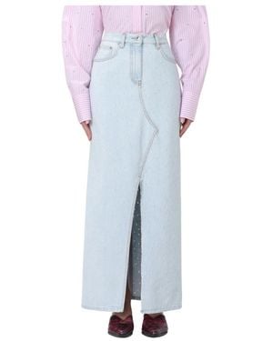MSGM Denim Skirts - Blue