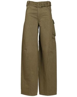Self-Portrait Wide Jeans - Verde