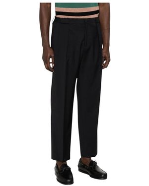 BRIGLIA Straight Trousers - Black