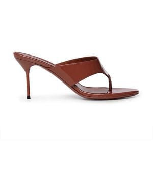 Paris Texas Heeled Mules - Brown