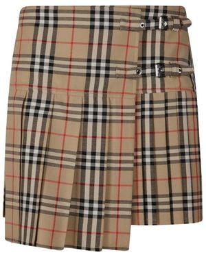 Burberry Short Skirts - Natural