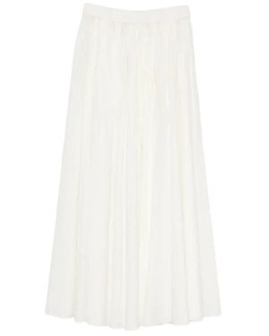 Tela Geplooide Midirok - Wit