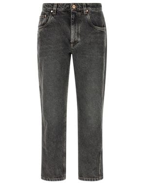 Brunello Cucinelli Cropped Jeans - Gris