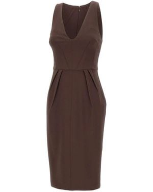 Elisabetta Franchi Midi Dresses - Brown