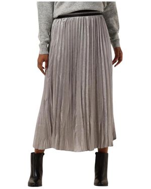Summum Rokken ,Grijs ,Polyester Geplooide Rok Lamee Metallic