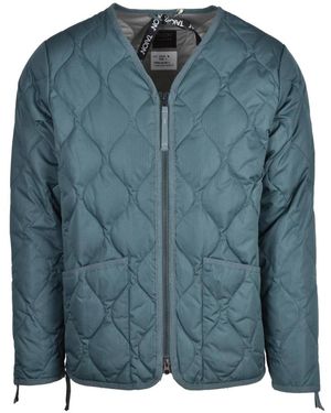 Taion Gepolsterte Jacke Mit Reißverschluss Und Taschen - Blau