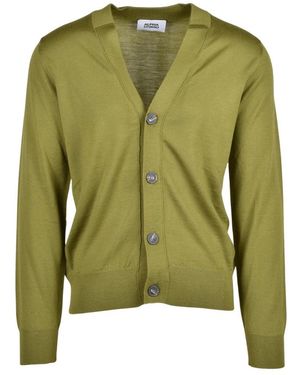 Alpha Studio V-Ausschnitt Cardigan - Grün