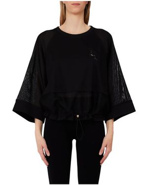 Liu Jo Hoodies & Sweatvesten ,Zwart ,Sweatshirt