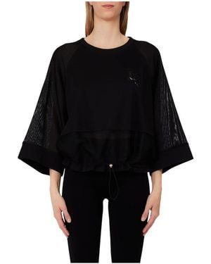 Liu Jo Hoodies & Sweatvesten ,Zwart ,Sweatshirt