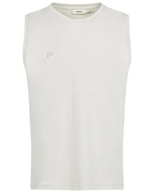 PANGAIA Tops ,Wit ,Katoen Mouwloos T-Shirt