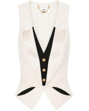 Elisabetta Franchi Vests - Neutro