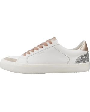 Geox Schoenen ,Wit ,Leer Emmeleny Low-Top Sneakers
