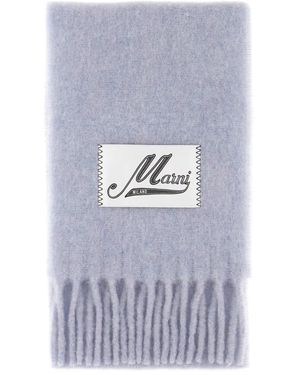 Marni Sjaal Met Franjes - Blauw