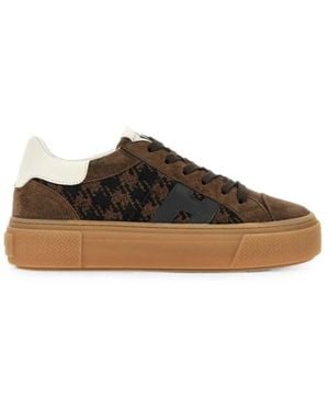 Hogan Schoenen ,Bruin ,Leer H705 Sneakers
