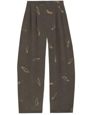 Cortana Karlie Printed Silk Pants - Grijs