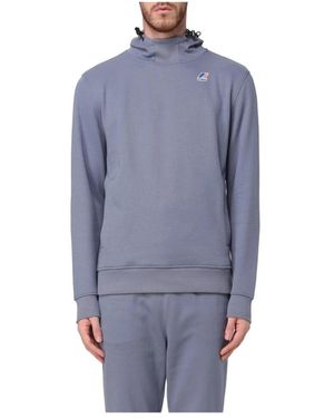 K-Way Blaues Kapuzenshirt Mit Patch-Logo