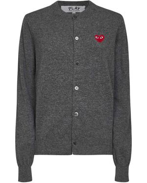 COMME DES GARÇONS PLAY Rundhals-Cardigan - Grau
