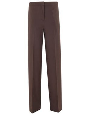 Semicouture Straight Trousers - Brown
