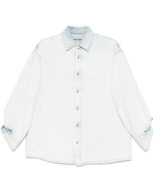 DARKPARK Denim Ruche Hemd - Weiß