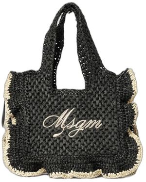 MSGM Tote Bags - Nero