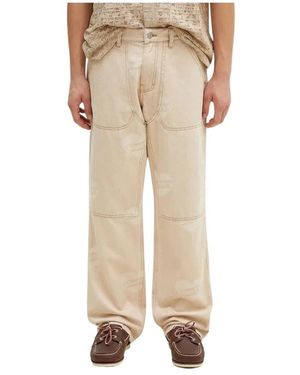 Pleasures Jeans ,Wit ,Katoen Heart Ultra Werkbroek - Naturel